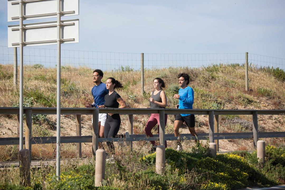 Runners on a Coastal Trail