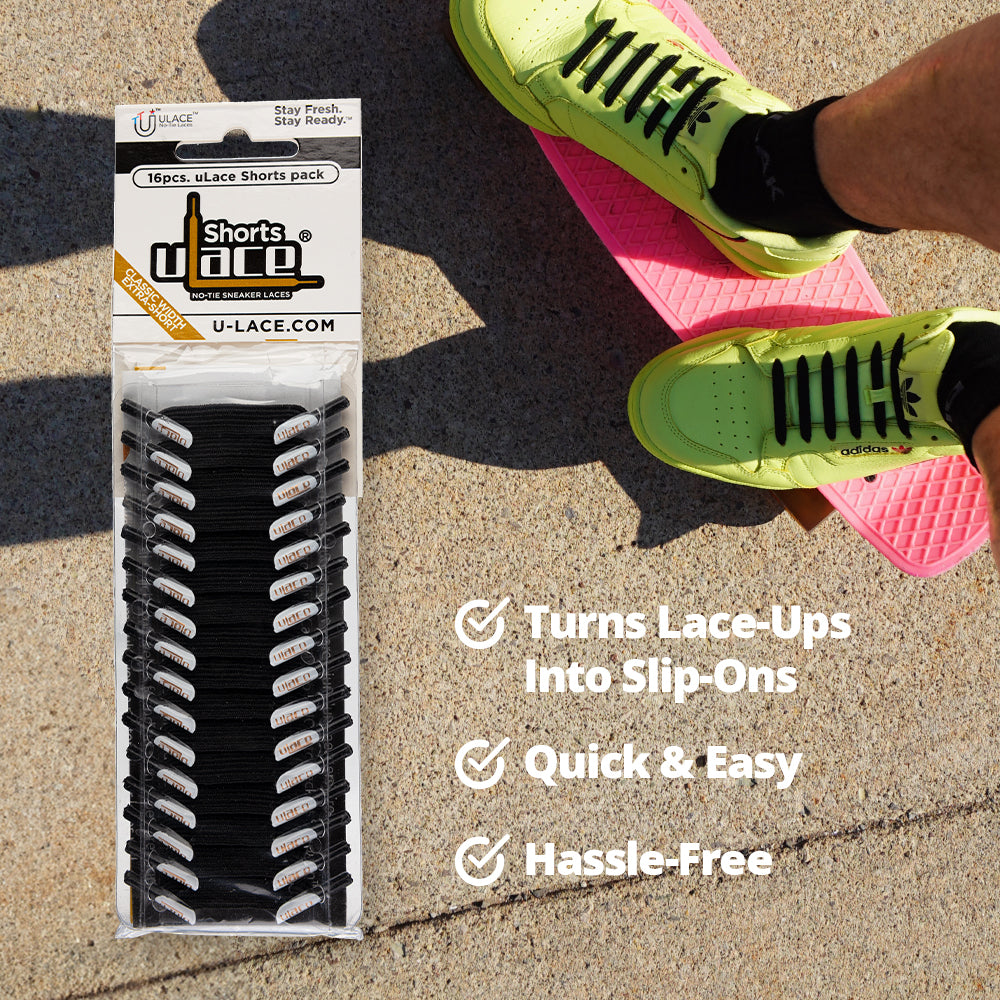 uLace Kiddos - 2-Pack (12 Ulaces) No Tie Shoe Laces for Kids, Poly-Lycra No  Tie Elastic Shoelaces For Sneakers, Buy 2 Get 1